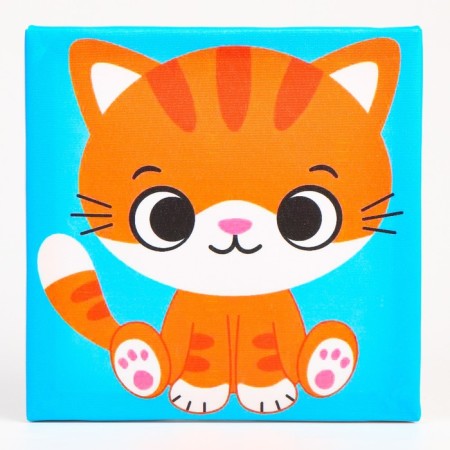 Painting pompons "Red cat", 20 x 20 cm-3