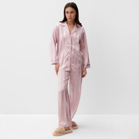 Female pajamas (shirt, trousers) KAFTAN "strip", powder, p.44-46