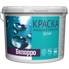 The paint washing latex Belorro is deep -dummy, white, 2.5 kg