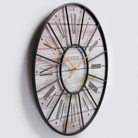 Wall clock, series: loft, "Besar", smooth move, d = 60 cm-1