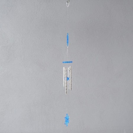 Wind music metal, plastic "Flower in a circle" 4 tubes 35 cm,-1