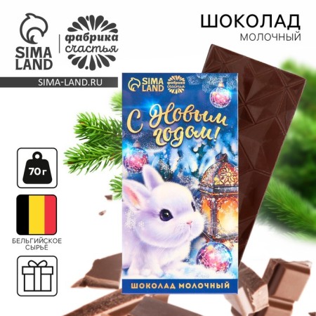 Gift milk chocolate "Happy New Year", 70 g.