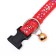 Nylon “Star Bones” collar, 36 x 1.5 cm, red