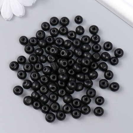 Beads for creativity tree "Black" D-0.8 cm, set of 20 g-1
