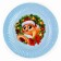 New Year's Papa plate "Happy New Year", a snake with a wreath, 18 cm, disposable