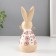 Souvenir Ceramics "Rabbit Sleeping. Karakuli" White-beige with red drawings 7x6.5x16.7 cm