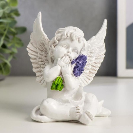 Polystone souvenir "Snowty Angel with Lavender" MIX 11x8x7 cm-1