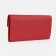 Women's wallet on the button, red color