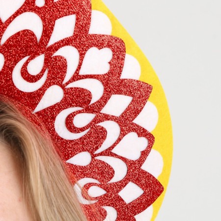 Carnival kokoshnik "Varvara-beautiful" made of felt-4