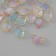 Decor for creativity plastic "Lilac-blue petal with gold" set of 25 pcs 2.3x1.6 cm