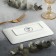Ceramic "Ornament" dish, 20.5 x 12.5 x 1.8 cm, white color