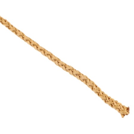 Knitting cord "Classic" without a core 100% polyester width 4mm 100m (mustard)-1
