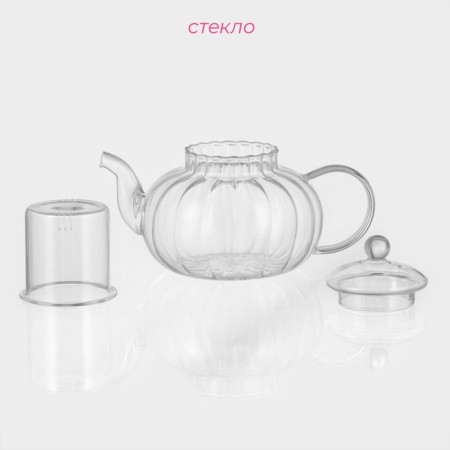 The teapot is a teapot with a glass lid and sieve "Diana. Grace ", 1 l