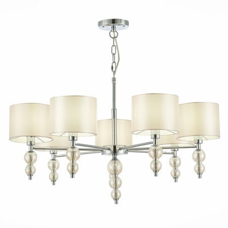 Suspended EVOLUCE lamp. Sle105703-07. Ramer. 7x40 watts, E14, 79x79x45 cm, chromium color