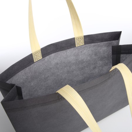 Household bag without fastening, gray color-2