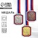 Medal for application 002, tricolor. The color of evil. With a ribbon. 6 x 7 cm.