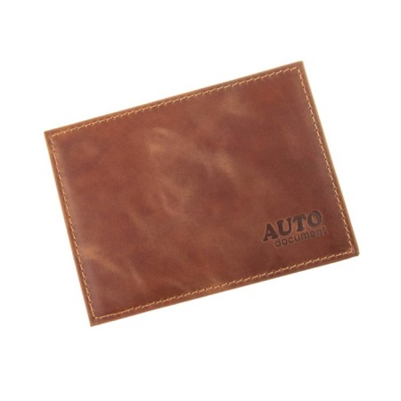 Covers for documents without fastening, genuine leather, brown color