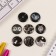 Icons sunset set 8 pcs d = 25 mm "black" 16.5x17 cm