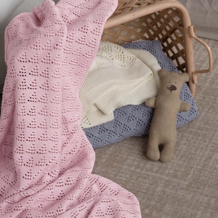 Plaid 105x75 "Basic", height 56 ​​cm, pink color-1