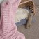 Plaid 105x75 "Basic", height 56 ​​cm, pink color