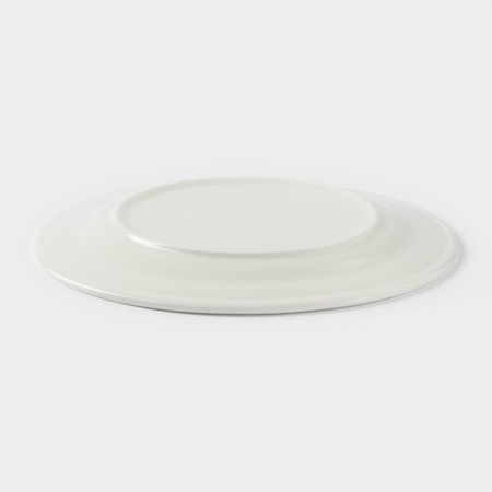 Porcelain plate lunch with a thickened edge of the White Label, 300 ml, d = 22.9 cm, white color-2