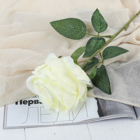 Artificial flowers "Ohara" 8.5x56 cm, white