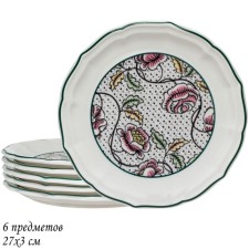 Set of plates Lenardi Gloria, D = 27 cm, 6 pcs