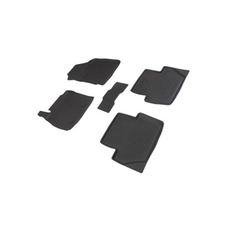 Rubber rugs with a high side for Ford EcoSport, Restyling, 2017-2019