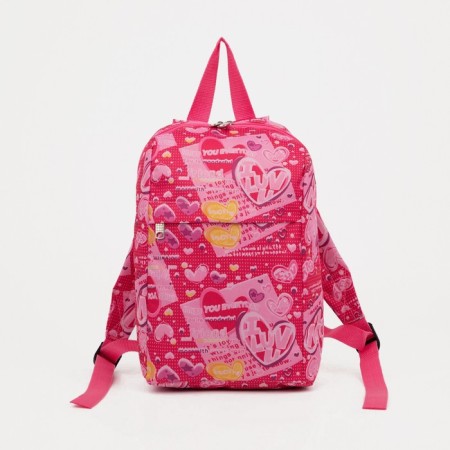 Baby backpack on lightning, 2 outer pockets, pink color-2