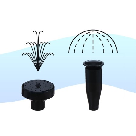 Garden Fountain with LED-3800FP backlight, 40 W, h = 2 m, 2000 l/h, 15 LED lamp-2