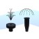 Garden Fountain with LED-3800FP backlight, 40 W, h = 2 m, 2000 l/h, 15 LED lamp