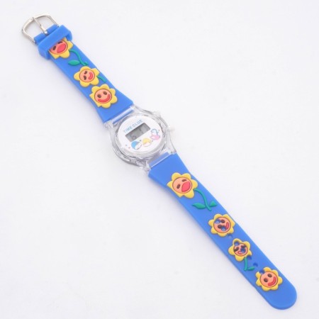Watch of washing electronic, children's "sunflower", strap silicone L-21.5 cm, mix-3