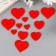 Auroles decorative "heart", wood (set of 12 pcs) Assorted, red