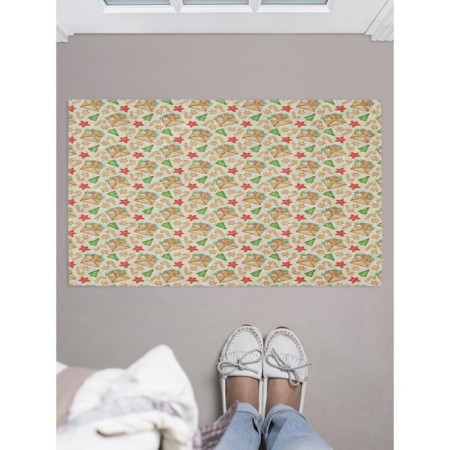 Fully rug in the hallway "Christmas postcard", size 45x75 cm