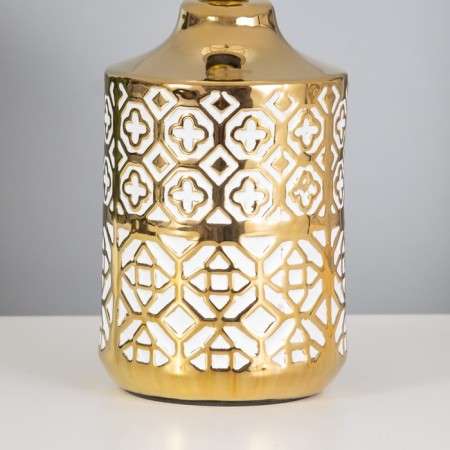 HELP LAM "Maria" 1x40W E14 white/gold 22x22x36cm-3