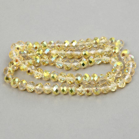 Glass beads, set 72 pcs., Size 1 pc. - 8 mm, gold color-2