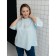 Female T-shirt, size 60-62, pale blue color