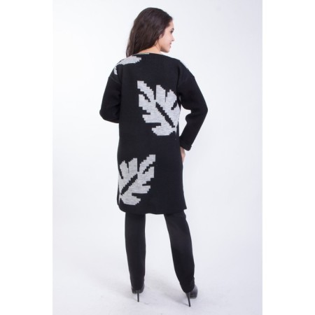 Cardigan female, size 46, black color-6