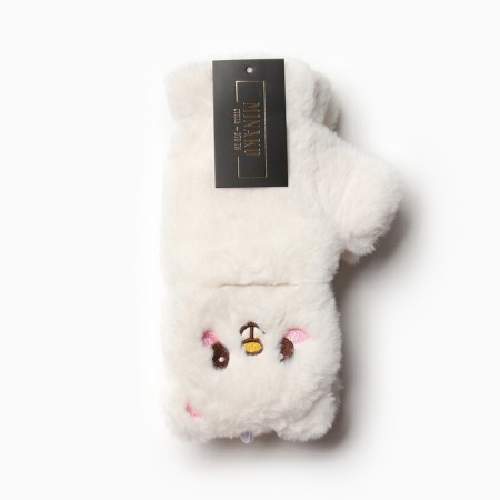Mittens teenage minku bear 24 cm white color-8