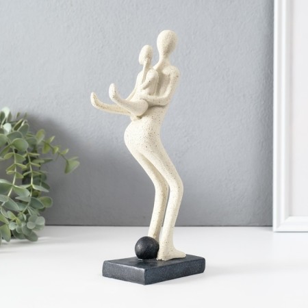 Polystone souvenir "Like behind a stone wall" white 6x10.5x25 cm-3