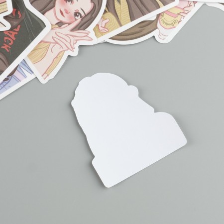 Plastic stickers "cutie" set 60 pcs 10x12 cm-2