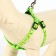 Set "Star Bones", leash 120 x 1 cm, fire 23-35 cm, green