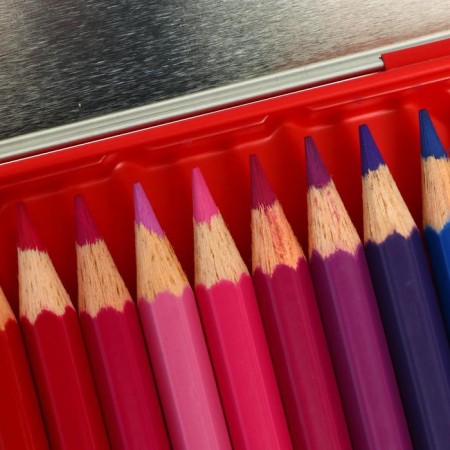 Pencils 36 colors Faber-Castell "Castle", hexagonal case, sharpened, in a metal pencil case-3