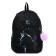 Youth backpack, 42 ​​x 31 x 13 cm, ergonomic back, Stavia "Shiny Cat", black