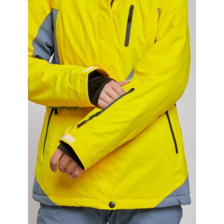 Ski jacket female, size 44, yellow color-8