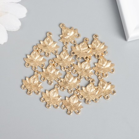 Decor for creativity Metal 4 ears "Lotus" gold 1.7x1.5 cm-3