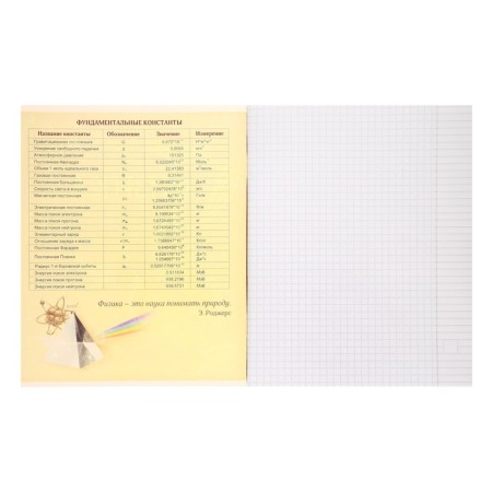 Subject subject calligrata "board", 48 sheets in the cell of physics, with reference material, cover coated cardboard, block offset-2