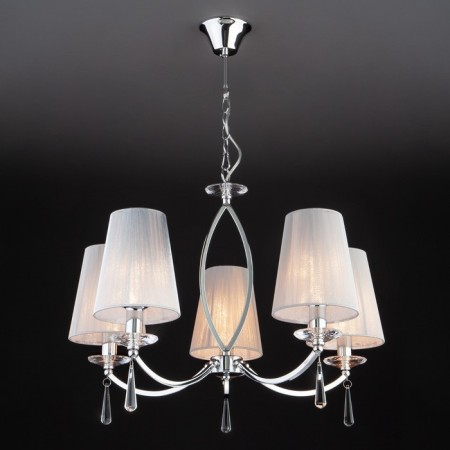 Suspended chandelier with crystal Valery, 40W, E14, 63x63 cm-3