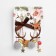 Earrings "Pomon" deer and bow, colored in gold