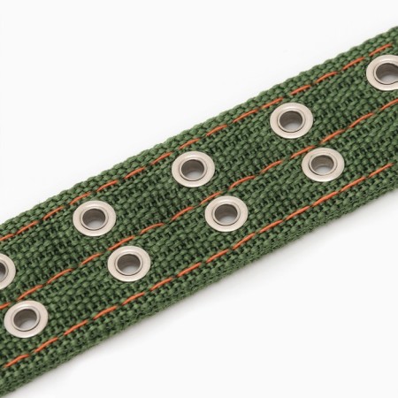 The collar is four-layer, 64 x 4 cm, Osh 50-58 cm, polyester, green-7
